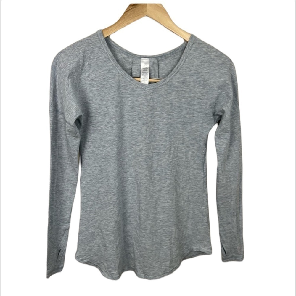 Ivivva Girls Gray Long Sleeve Workout Shirt
